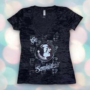 Florida State Seminoles Women’s V-Neck Tee Shirt Top Size L